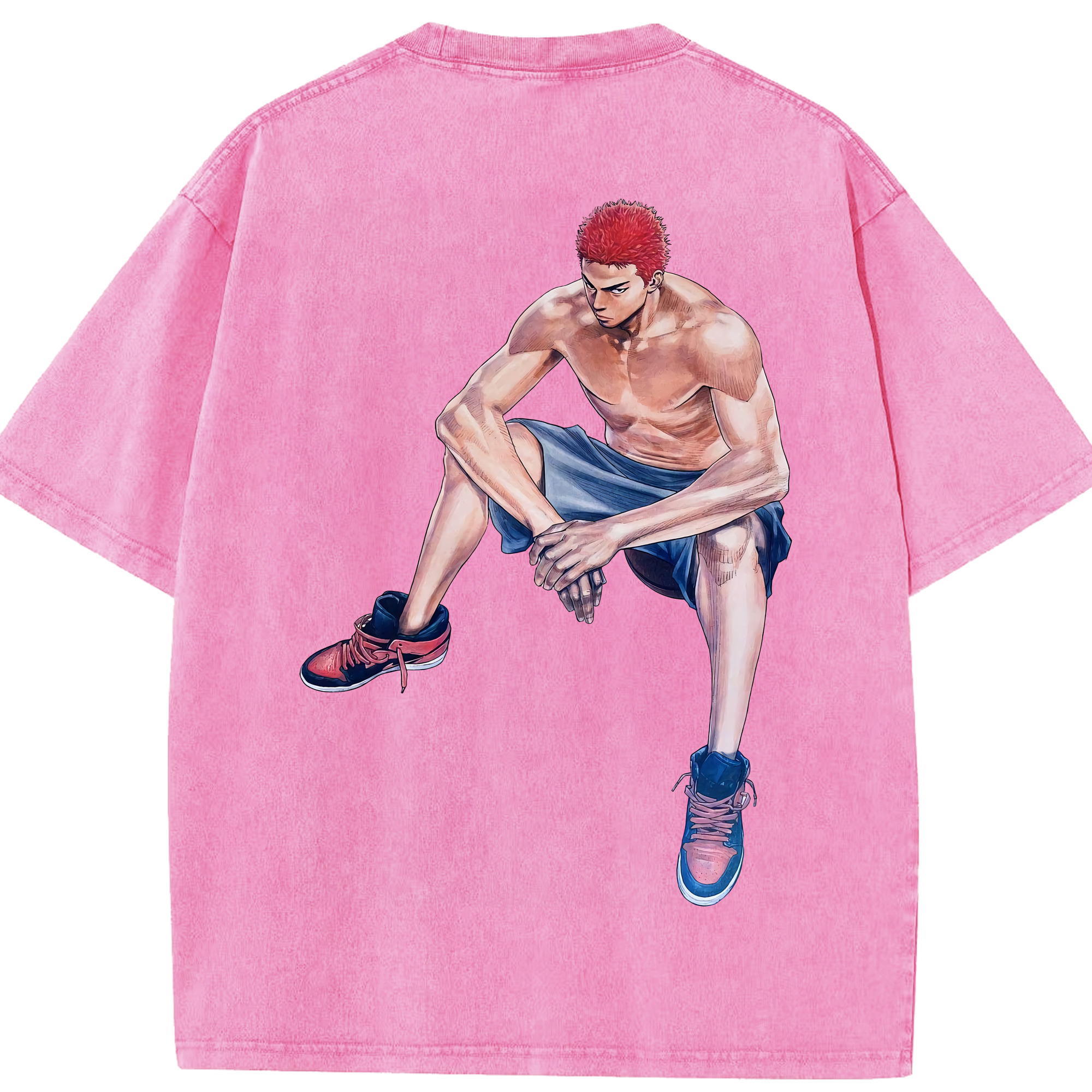 （画像用） SLAM DUNK／スラムダンク 綿100% ヴィンテージ風 半袖Tシャツ（背面プリント）